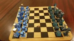 Minecraft Chess Good Vs Evil 3D Printer Model