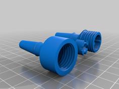 Check Valve For 1/4-3/8 (6.35-9.53) Inner Diameter Silicone Tube 3D Printer Model