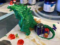 Godzilla Christmas Ornament 3D Printer Model