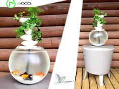 Cascaqua | Cascading Aquaponics System 3D Printer Model