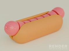 Articulated HotDog 3D Printer Model