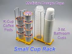 Small Cup Rack, Customizable 3D Printer Model