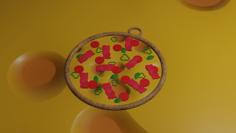 Pizza Keychain 3D Printer Model