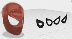 Spider Man Homecoming Faceshell W/ Eyes 3D Printer Model