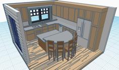 Kitchen Center Island/ Bar – House Series 3D Printer Model