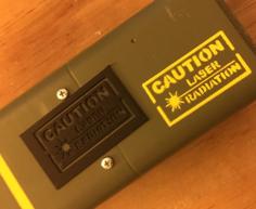 Laser Caution Stencil For AEP7 Laser Pistol 3D Printer Model