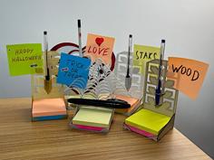 Post-it Note Holder, Week Planner – Desktop Or Wall Mounted 3D Printer Model