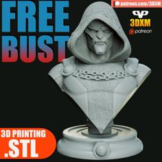 FREE Dr. Doom Bust STL For 3D Printing 3DXM ChibiSTL 3D Printer Model