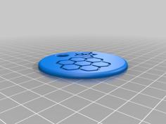 Beehive Necklace Charm / Keychain 3D Printer Model