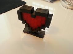 8-bit Heart 3D Printer Model