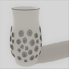 Vase With Rose Pattern 3D Printer Model