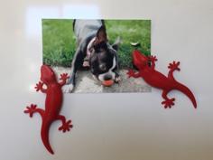 Gecko Fridge Magnet 3D Printer Model