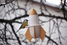 Rocket Bird Feeder 3D Printer Model