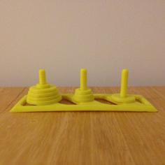 Towers Of Hanoi (up To 9 Rings!) 3D Printer Model