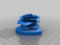 Rose Heart 3D Printer Model