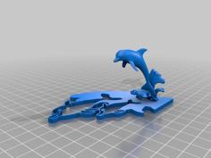 Hand-Drawn Dolphin Shape 3D Printer Model