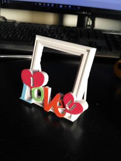 I Love You Picture Frame 3D Printer Model