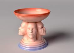 Facial Goblet 3D Printer Model