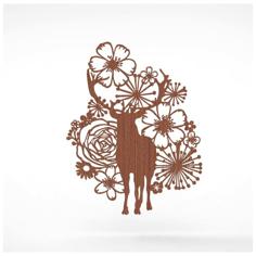 A Deer In A Flower 3D Printer Model