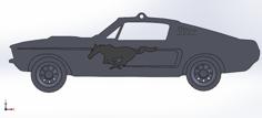 1967 FORD MUSTANG Key Chain 3D Printer Model