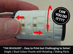 The “Revolver” – One Colour Print Version Of This Challenging Revolving Puzzle 3D Printer Model