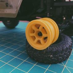 SCX24 Volk Racing TE37 Large PCD Progressive Wheel 3D Printer Model