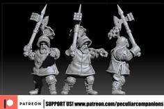 Dwarf Commander On Foot 3D Printer Model