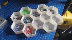 Hexagon Box With 12 Compartments 3D Printer Model