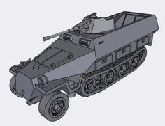 Sdkfz 251/17 2cm Flak 3D Printer Model