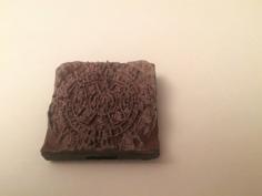 Aztec Stone Game Tile 3D Printer Model