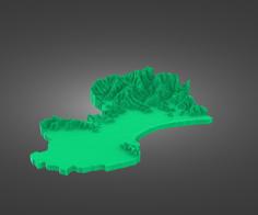 Ahuriri Catchment Elevation Model 3D Printer Model