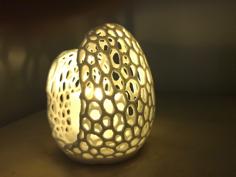 Easy Print Voronoi Tealight Candle Holder 3D Printer Model