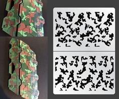 STENCIL – TRADITIONAL CAMO 3D Printer Model