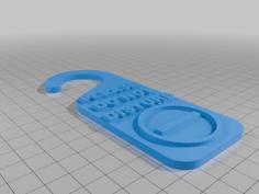 Do Not Disturb (DND) Door Sign 3D Printer Model