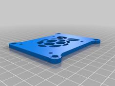 Raspberry Pi 4 B (Model B) Stackable Case With Fan Mount. 3D Printer Model