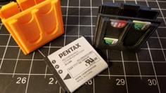 Pentax D-LI68 Battery And SD / MicroSD Holder (with STEP File) 3D Printer Model