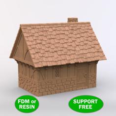 Medieval Fantasy House 28mm Scale FREE Version 3D Printer Model