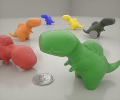 Tiny T-Rex 3D Printer Model