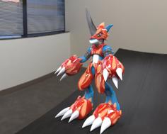 Flamedramon Digimon Fan Made 3D Printer Model