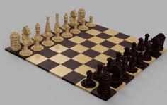 Unique Chess Set 3D Printer Model