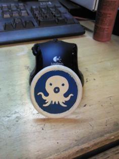 Octo Badge 3D Printer Model