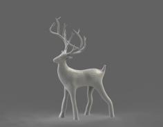 Simplified Holiday Christmas Deer (lowpoly Remix) 3D Printer Model