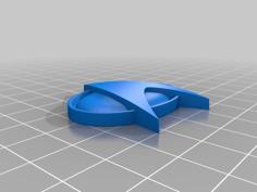 Higher Resolution Trek Badge With Magnet Hole 3D Printer Model