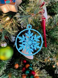 Simple Snowflake Holiday Ornament 3D Printer Model