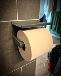 Toilet Paper Holder With Tray 3D Printer Model