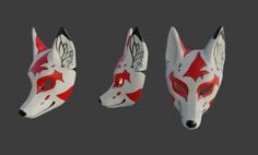 Kitsune Fox Mask 3D Printer Model