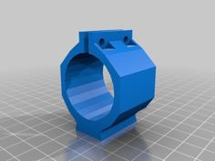 Helmet Arc Rail Flash Light Mount 3D Printer Model