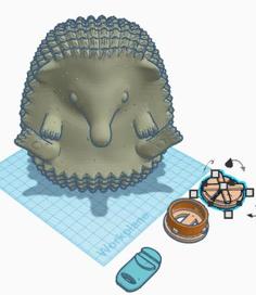 Hedgehog Sitting Bank-bs3 Remix 3D Printer Model