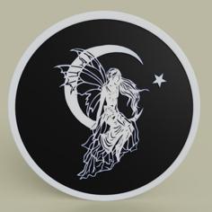 Fairy On The Moon 3D Printer Model