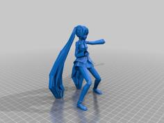 Pillared Miku 3D Printer Model